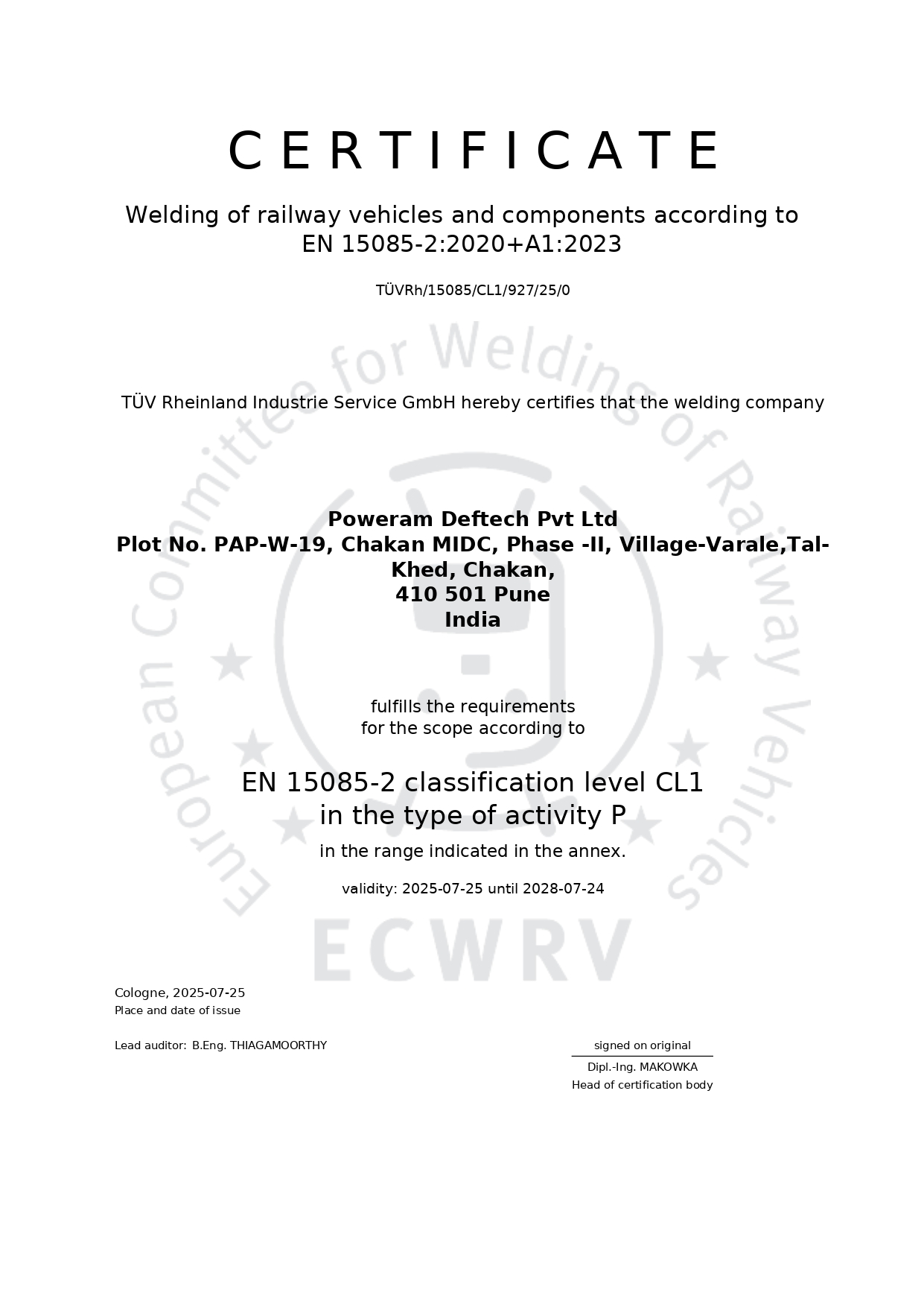 Certificate 1